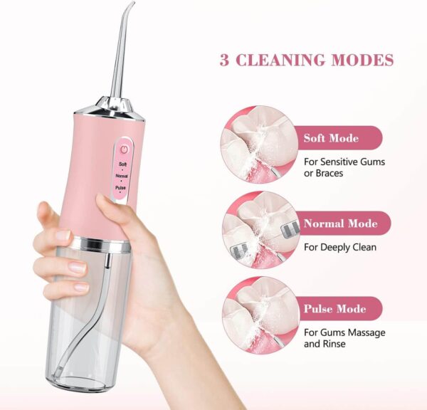 Portable Oral Irrigator _ Dental Water Flosser USB Rechargeable - 3 modes